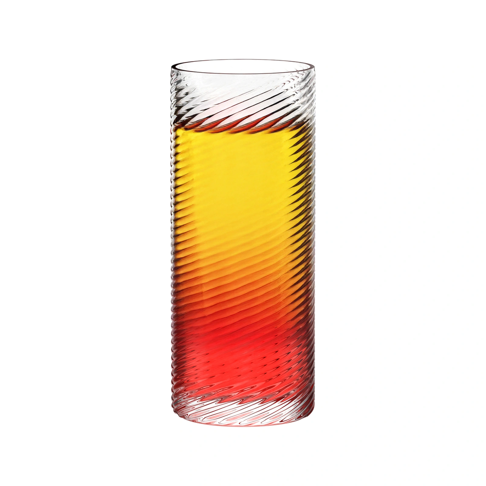 Berlin 490ml highball glass by Stölzle Lausitz, 16.8cm tall, with the relief running diagonally up the wall