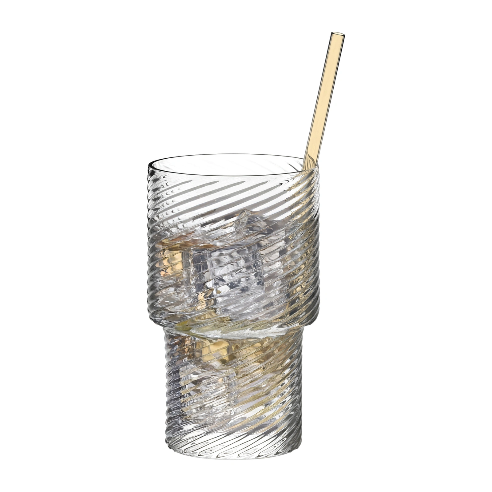 Berlin Universal 315ml Art Deco tumbler by Stölzle Lausitz, 11.9cm tall, 7.12cm rim narrowing to a 5.19cm base