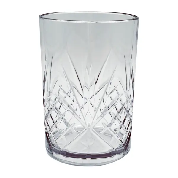 plastic whisky glasses Firenze DOF 410ml in SAN with a cut crystal wall
