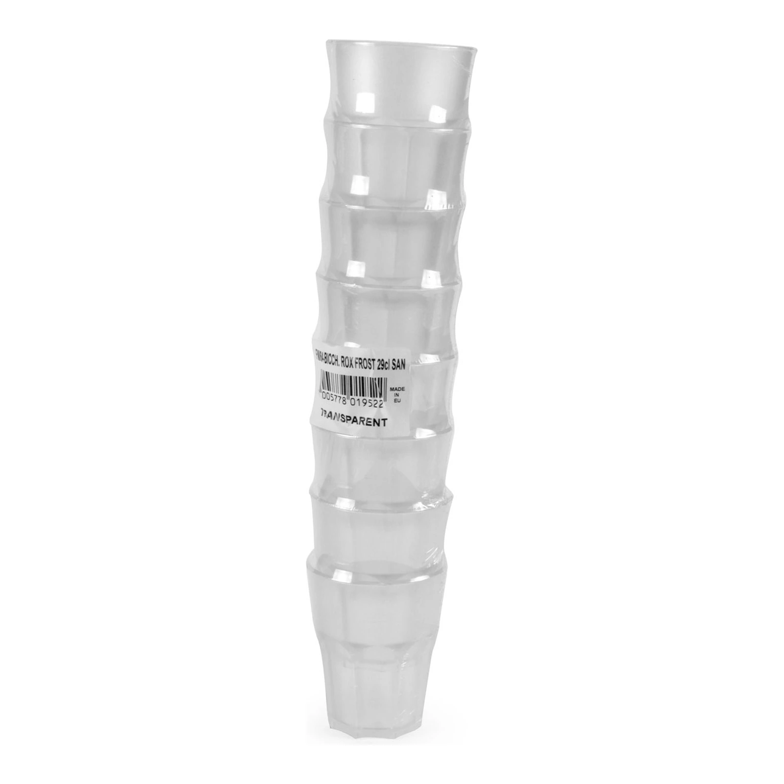 plastic tumbler Granity Frost 290ml, pack of 8 stacked