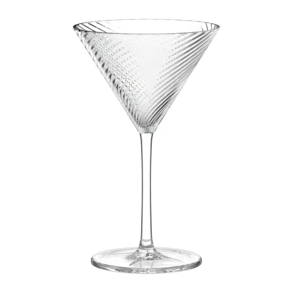 Martini glass Berlin by Stölzle Lausitz, 230ml, conical bowl on a tall stem with a spiral relief and a star foot