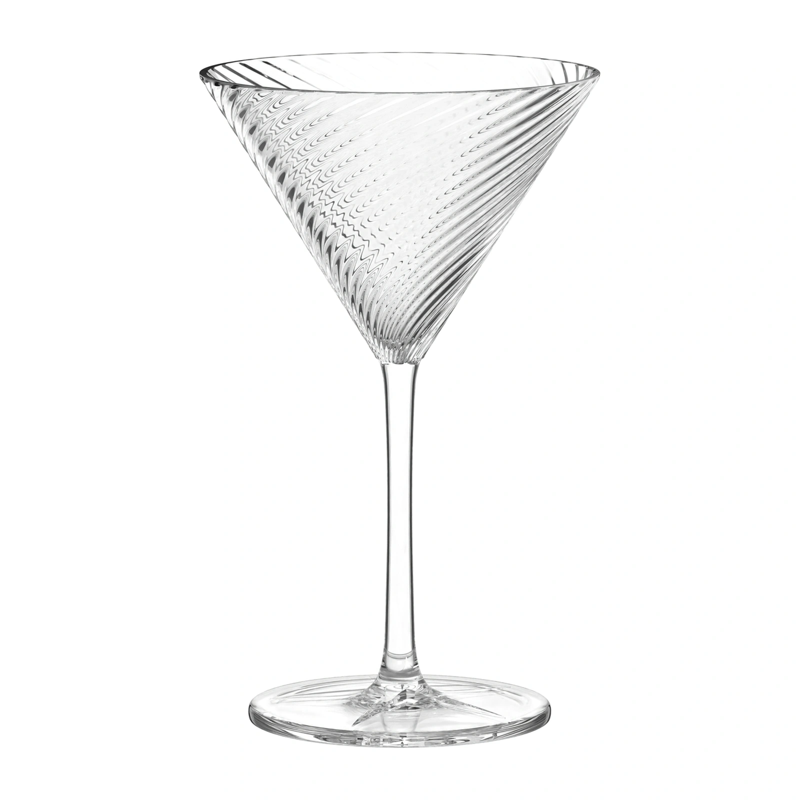 martini glass Berlin by Stölzle Lausitz: 230ml conical bowl with a spiral relief and a star foot