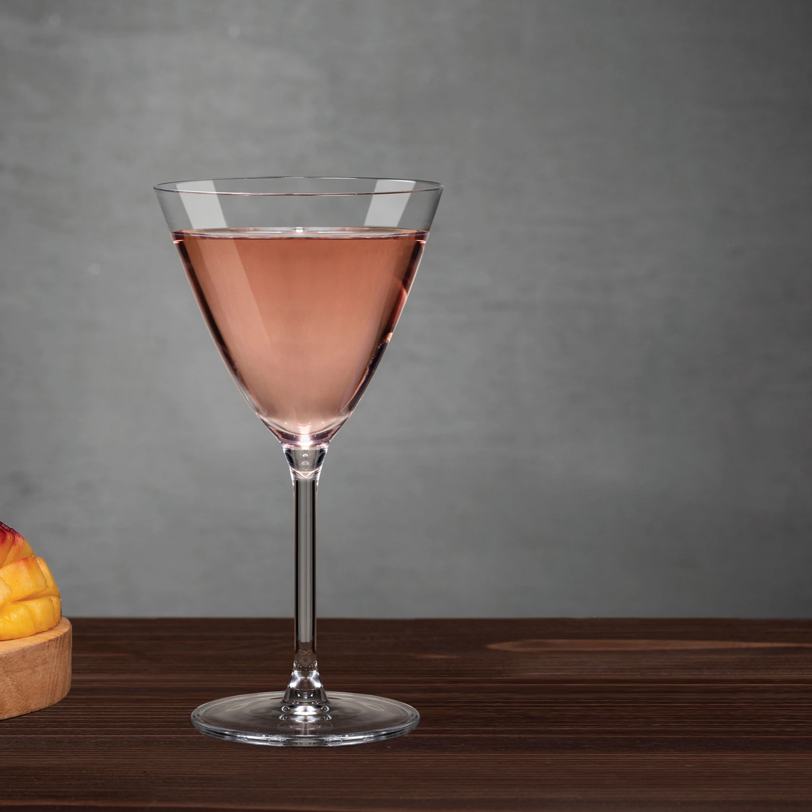Martini glasses: Bargiani by NUDE, 190ml V-shaped bowl on a stem, with a cocktail