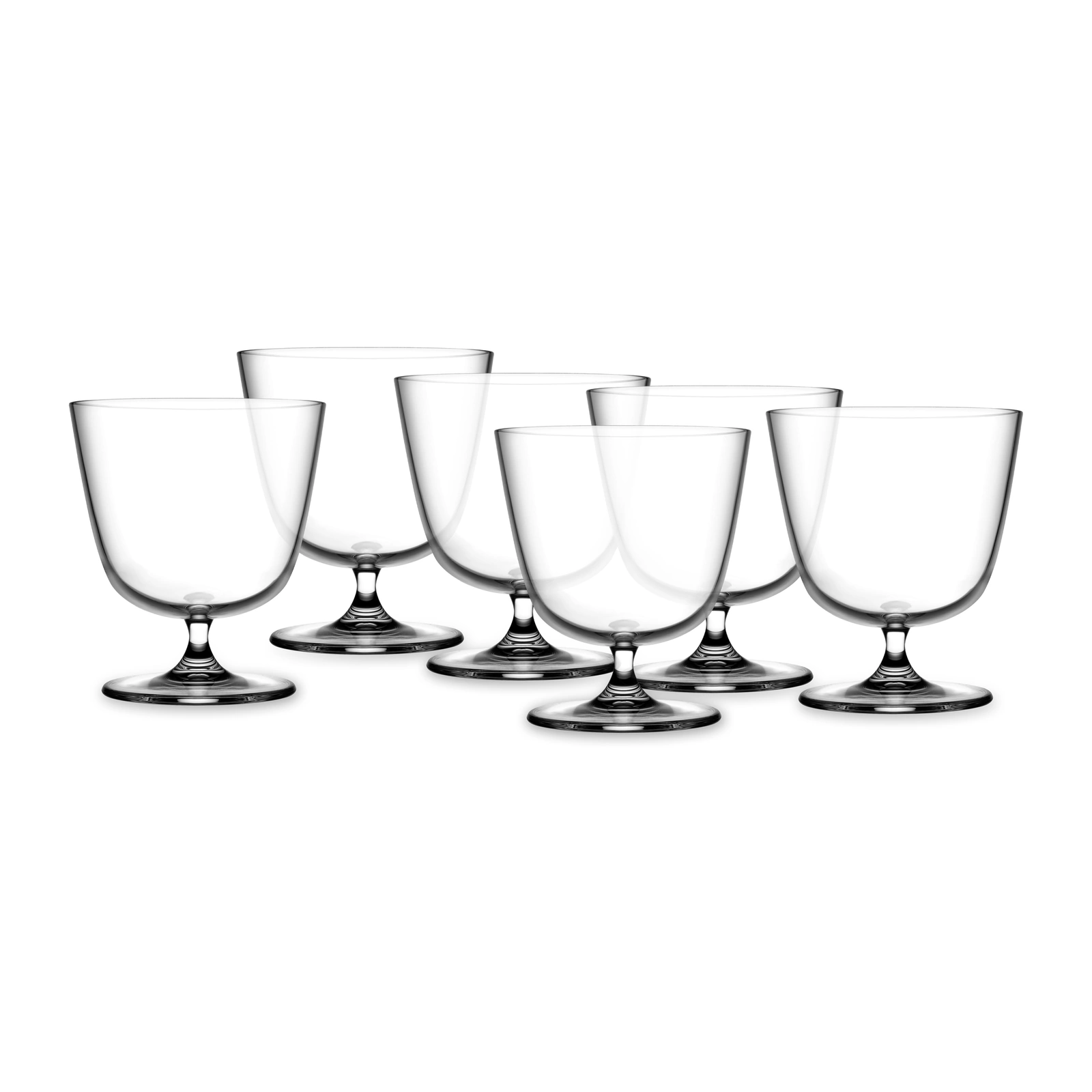 Pack of 6 Bargiani 320ml footed old fashioned glasses by NUDE