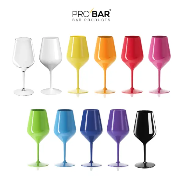 plastic wine glasses Wine Cocktail 470ml in Tritan in the eleven colours