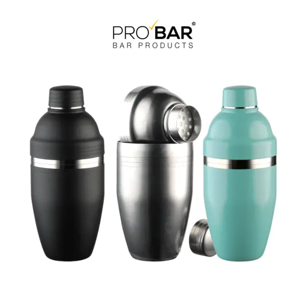 Vintage Cocktail Shaker, Cobbler 500ml, Stainless Steel, 3 Finishes