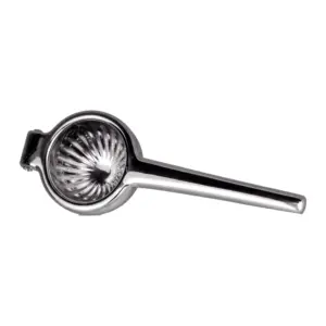 lime squeezer Platinum Lumian in 18/10 stainless steel with ribbed cup and long handle