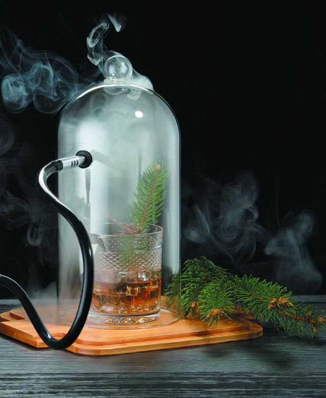 Räucherglocke aus Glas mit Ventil