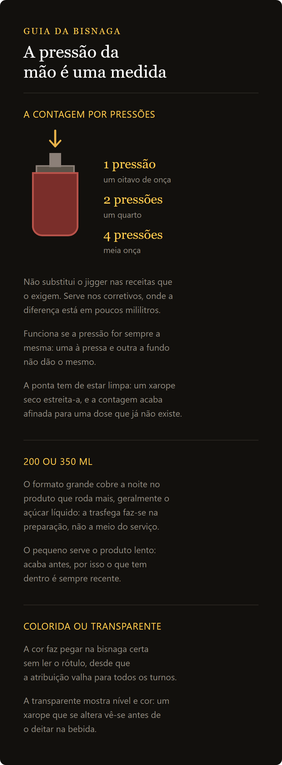 bisnaga doseadora amarela 350 ml: a contagem por apertos e a escolha entre formato e cor